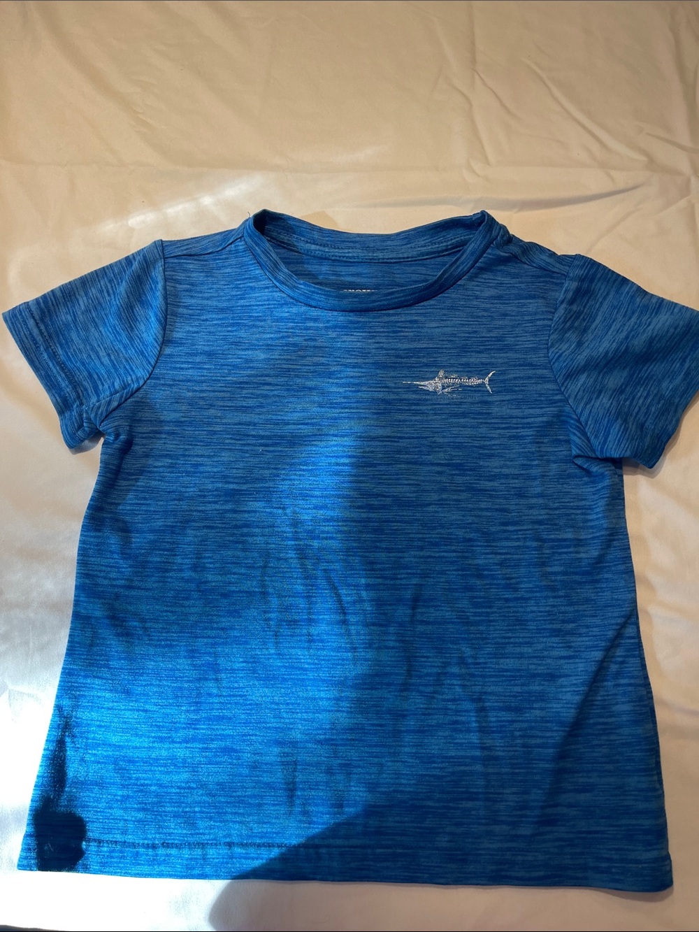 crown & ivy Blue Heather Kids Swim Rashguard